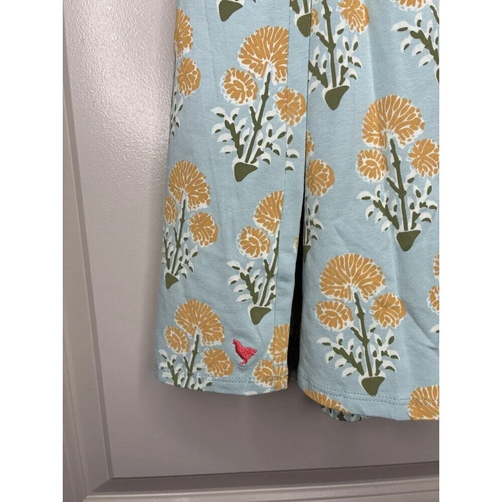 Pink Chicken Girls Long Sleeve Blue Floral Dress Size 10Y